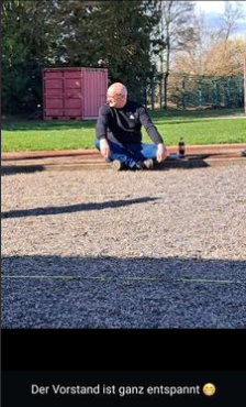 Unser Vorstand voellig entspannt...